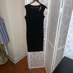 Liu Jo Black Midi Dress with Embellishment